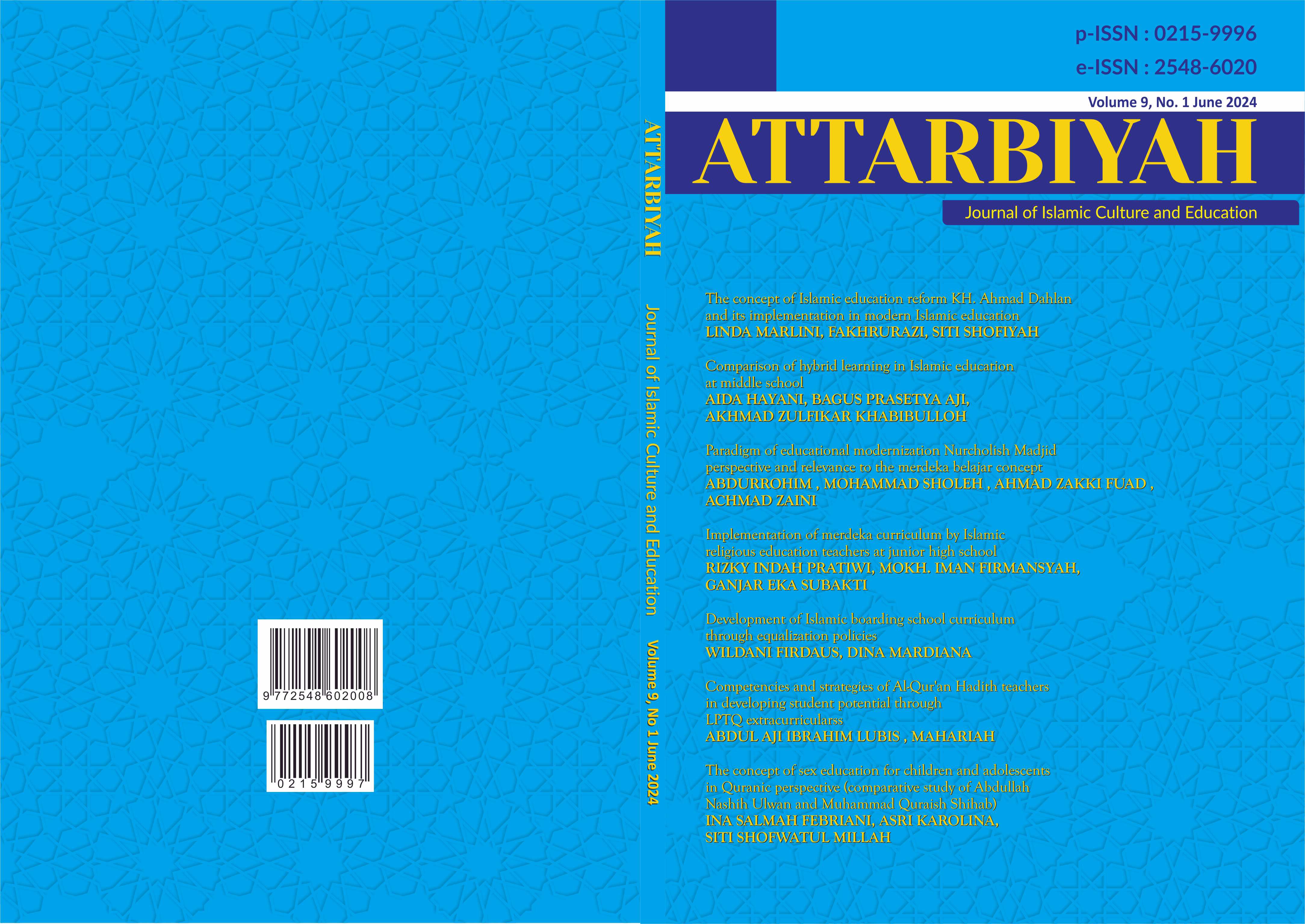 					View Vol. 9 No. 1 (2024): Attarbiyah: Journal of Islamic Culture and Education
				